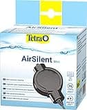 Tetra AirSilent Mini - leise Aquarium Luftpumpe, Komplettset inklusive Ausstömerstein, geeignet zur Versorgung mit Sauerstoff von Aquarien mit 10 - 40 L, Schwarz