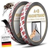 MYMIND® Magnetband A+B Selbstklebend [Extra Stark] für Fliegengitter & Vorhänge mit 3M Kleber - Sehr Starkes Magnetklebeband für Maximale Haftung - Magnetisches Klebeband