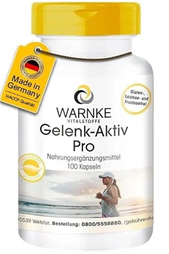 Gelenk-Kapseln - hochdosiert - mit Glucosamin, Chondroitin & Hyaluronsäure - 100 Kapseln | Warnke Vitalstoffe - Deutsche Apothekenqualität