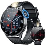 Smartwatch Herren mit Bluetooth Telefonfunktion Fitnessuhr: 1.56 "AMOLED Sportuhr EKG+HRV Smart Watch mit 24H Herzfrequenz Blutdruck Fitness Tracker IP67 Wasserdichte Uhren Kompatibel Android iOS