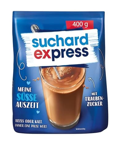 Suchard Express 400g Beutel, Getränkepulver für heiße Schokolade, Nachfüllbeutel, Kakao für kalte oder warme Milch