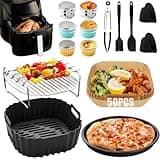 Airfryer Silikonform Heißluftfritteuse Zubehör für Russell Hobbs 4L/Philips Airfryer 2000-Serie 4.2L, Air Fryer Silikon Einsatz Backform für Heißluftfritteuse, Wiederverwendbar Airfryer zubehör