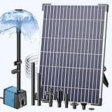 Biling Teichpumpe Solar Springbrunnenpumpe für außen, 12W 450 l/h Solarpumpe für brunnen mit 4 Düsen 2 m Rohr DIY Solar Wasserspiel, Solarbrunnen für Garten Teich, Bach, Wasserfall, Wasserkreislauf