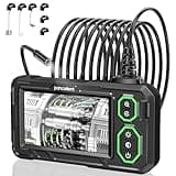 Pancellent Industrielle Endoskop Inspektionskamera,4,3-Zoll-IPS-Boreskop-Kanalkamera mit 1920P Handheld IP67 Wasserdichter Schlangenkamera mit 8 LED-Leuchten, 5 m/16,5 Fuß halbstarrem Kabel