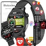 Fohatu 𝐛𝐥𝐮𝐭𝐳𝐮𝐜𝐤𝐞𝐫 Smartwatch 𝐛𝐥𝐮𝐭𝐳𝐮𝐜𝐤𝐞𝐫𝐦𝐞𝐬𝐬𝐮𝐧𝐠 EKG 𝐃𝐢𝐚𝐛𝐞𝐭𝐞𝐬 Smartwatch Mit Bluetooth-Anrufe,Fitness Tracker Mit Blutfette Harnsäure Blutdruck