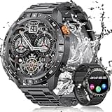 DEKELIFE Smartwatch Herren mit Telefonfunktion, 1,43" AMOLED Always-On Display Armbanduhr, 70+ Sportmodi Uhren Herren mit Herzfrequenz, SpO2, Schlafmonitor, IP68 Wasserdicht Android und iOS, Schwarz