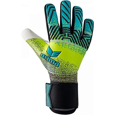Erima Unisex ErwachseneFLEX RD Robusto Torwarthandschuhe (7222003), petrol/lime/schwarz, 7,5