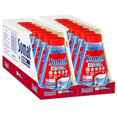SOMAT 5in1 Intensiv-Maschinenreiniger (16 x 250 ml), Spülmaschinenreiniger flüssig zur Tiefenreinigung, mit Entkalkungsfunktion für hygienische Sauberkeit und längere Lebensdauer
