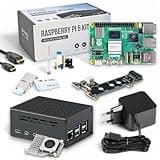 Raspberry Pi 5 8GB PCIe M.2 NVMe - Set | Metallgehäuse | Active Cooler | M.2 NVMe SSD PCIe Board | Offizielles USB-C 27W Netzteil | 64GB Edition | 4K Micro HDMI