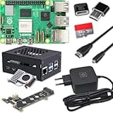 Raspberry Pi 5 8GB PCIe M.2 NVMe - Kit | Metallgehäuse | Active Cooler | M.2 NVMe SSD PCIe Board | USB-C 27W Netzteil | 64GB SD Karte | 4K Micro HDMI Kabel