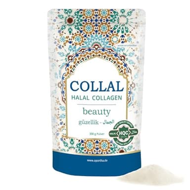 Collal® Halal-Collagen - beauty - Premium Collagen Pulver 300 g Doypack, Beauty Kollagen Pulver mit bioaktiven, halal-zertifizierten Collagen-Peptiden, 30 Portionen mit sehr hoher Bioverfügbarkeit