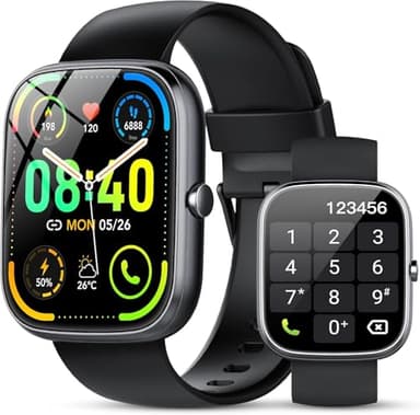 taopodo Smartwatch Herren Damen, 1,91" HD Touch Smart Watch mit Telefonfunktion, 115+Sportmodi Sportuhr, IP68 Fitness Tracker mit Herzfrequenz SpO2 Schlafmonitor Schrittzähler für Android iOS