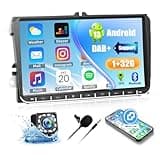 CAMECHO 7 Zoll Android 13 Navi Autoradio für VW Passat Golf Jetta EOS Polo Touran Seat Sharan, [1+32G] Bluetooth Radio mit Mirror Link GPS WiFi Unterstützung DAB+ mit Rückfahrkamera Canbus