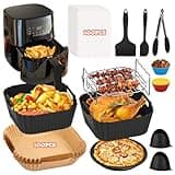 FHzytg Heißluftfritteuse Zubehör für Philips Essential 4,1L HD9252/HD9200/HD9255, Airfryer Zubehör für Russell Hobbs 4L(27160-56)/Aigostar 3,5L/Tefal 4,2L(EY401D EY5058), Air Fryer Accessories