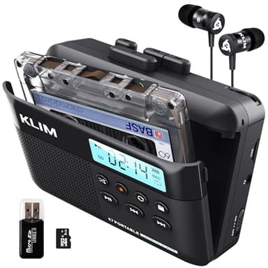 Kassettenspieler - Kassettenrekorder - Cassette Player - Kassetten Digitalisieren - Tragbarer Kassettenrekorder - Mikrofon & Lautsprecher - Wiederaufladbarer Akku - In-Ear-Kopfhörer - 8GB SD-Karte