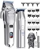 Haarschneidemaschine Set für Herren, Haarschneider, Bartschneider, Haartrimmer, Friseur, Rasierer, Pflegeset IPX7 Wasserdichte Wiederaufladbar Ideales Geschenk für Männer