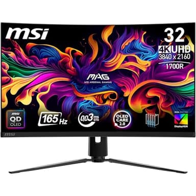 MSI MAG 321CUP QD-OLED 31.5" QD-OLED UltraHD 4K 165Hz 0.03ms HDR400 Adaptive-Sync Curva