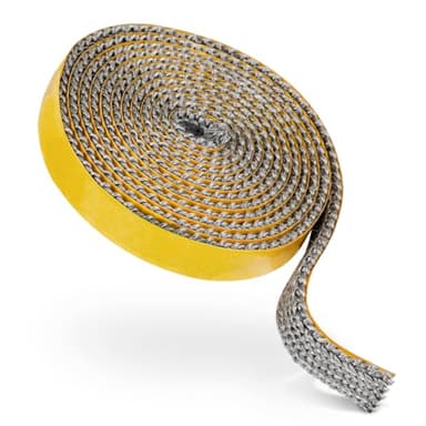 AiQInu Kamin Dichtband,Hitzebeständiger Ofendichtschnur,Selbstklebend Dichtung für Kaminofen,Für Kamine, Schornsteinkocher, Herdrohre, Schornsteintüren, Schornsteinverlängerungen(3 * 15mm*2m)