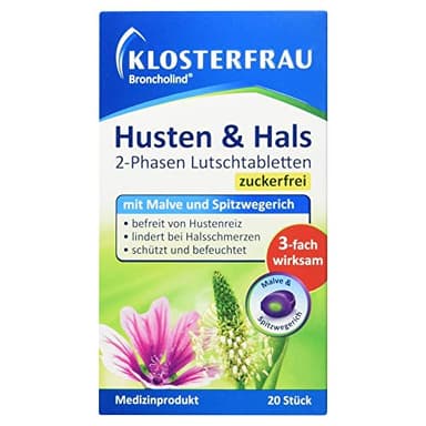 Klosterfrau Husten und Hals Lutschtabletten, 20 Stück