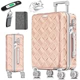 KESSER® Reisekoffer 120L Koffer ABS Hartschalenkoffer mit Zahlenschloss, Kofferwaage & Reisebrieftasche 360° Rollen | Rollkoffer für Business & Reise Trolley mit Teleskopstange & Tragegriff Nude Grey