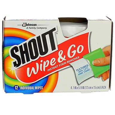 Shout Wipe & Go Fleckenentferner, sofortiger Fleckenentferner, 12 CT
