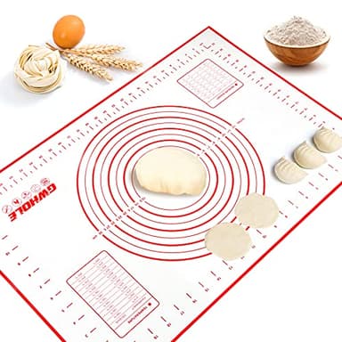 GWHOLE Silikonmatte Backmatte Silikon Teigmatte Wiederverwendbar Antihaft Rutschfest mit Messung, 60 x 40 cm