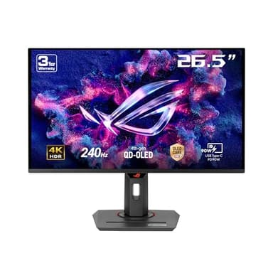 ASUS ROG Strix XG27UCDMG 27 Zoll Gaming Monitor (26,5 Zoll sichtbar, 4K QD-OLED Panel, 240Hz, 0,03ms Reaktionszeit, G-Sync Compatible, VESA Display HDR 400 True Black, OLED Care Pro)