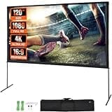 VEVOR Projektion Beamer Leinwand mit Ständer 120 Zoll HD 4K Outdoor Indoor Projektor Screen Schnelles Klappbare Tragbare Filmleinwand 16: 9 für Heimkino, Camping, Freizeitveranstaltungen usw. Schwarz
