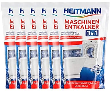 HEITMANN 3-in-1 Maschinen-Entkalker: Waschmaschinen und Spülmaschinenreiniger mit Anti-Geruchs-Formel - Entkalker, Reiniger und Hygienische Frische - Materialschonend