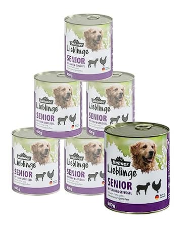 Dehner Lieblinge Hundefutter Senior, Lamm und Geflügel, 6 x 800 g (4.8 kg)