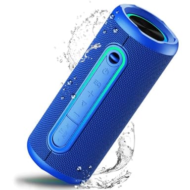 TIMU Bluetooth Lautsprecher mit Licht, Bluetooth 5.4 Musikbox, 30W Dual Lautsprecher, Dualen Bass-Treibern, 30 Std Akku, IPX7 wasserdicht, TWS Paarung, AUX, TF Karte, Geeignet Outdoor/Party/Reisen