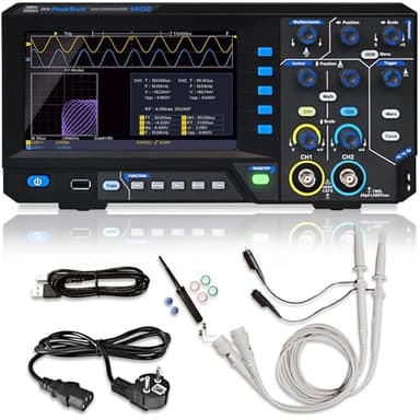 PeakTech P 1402 - Digital Oszilloskop 2 Kanal [3 Jahre Garantie] 20 MHz, 250MS/s, USB Schnittstelle, PC Software, P 1402 Oscilloscope, Schwarz, USB Oszilloskop, Oszilloskop Multimeter
