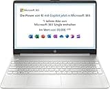 HP Laptop | 15,6" FHD Display | Intel Celeron N4500 | 4 GB DDR4 RAM | 128 GB SSD | Intel UHD Graphics | Windows 11 Home im S-Modus | QWERTZ Tastatur | Silber | inkl. Microsoft Office 365 Single