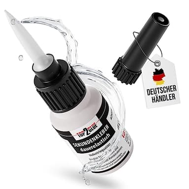 Sekundenkleber Schuhkleber flexibel aushärtend | Profiqualität für Schuhe, Leder & Gummi | Präzise Reparaturen, starke Haftung - wasserfest - dauerhafte Verbindung - Spezialverschluss (1 Fl)