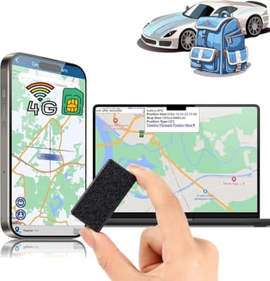 TKMARS 4G Mini GPS Tracker Ohne ABO GPS Tracker mit Kostenloser App für Autos, Dokumente, Kinder
