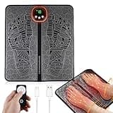 Asfrode Intelligente EMS Fußmassagegerät, USB Tragbare Fussmassagegerät, Foot Massagematte, Faltbares Foot Massager mit 8 Modi 19 Einstellbare Frequenzen für die Durchblutung Muskelschmerzen