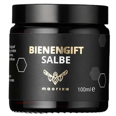 maorika Bienengiftsalbe mit Manukaöl (Kühlend & beruhigend) - Bienengiftcreme hochdosiert mit u.a. Shea Butter, Eukalyptus, Aloe Vera, Rosmarin & Zitronenschalenöl