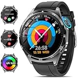 Marsyu 2025 Smartwatch Herren mit EKG/HRV/Harnsäure/BMI, 1.43’’ Zoll AMOLED ΒΙυτｚυcker Fitnessuhr mit Telefonfunktion 24H Blutdruck Herzfrequenz SpO2 Apnoe Schlaf, SOS-Notruf, Android/iOS