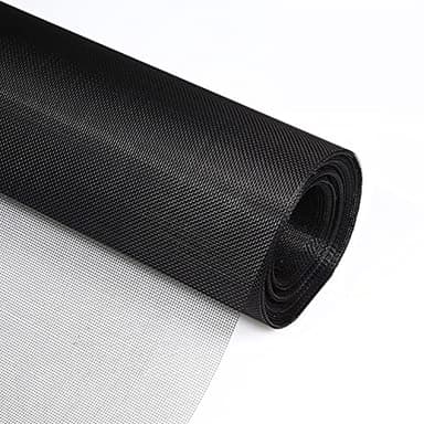 Fliegengitter Meterware, Fliegennetz ​Fenster (120cm X 250cm) Insektenschutz für Fenster, Schwarze Glasfaser Fliegengitter, Fliegengitter Ersatznetz kann nach Bedarf zugeschnitten werden