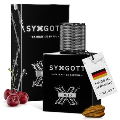 SYXGOTT 10/10 Männerparfum mit Pheromon Öl | Extrait de Parfum für Herren | Parfumprobe inklusive | Oud, Kirsche, intensiv | perfekter Herbst & Winterduft
