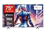 TCL 75T8B 75-Zoll QLED Pro 144Hz Onkyo Gaming Fernseher, 4K UHD, HDR Pro, Google TV (Dolby Vision IQ & Atmos, Motion Clarity, Freihändige Sprachsteureung, Kompatibel mit Google Assistant & Alexa)