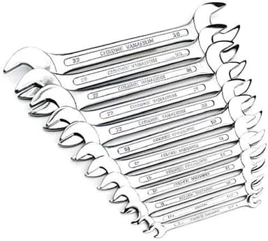 Brüder Mannesmann Gabelschlüsselsatz, 6-32 mm, Chrom-Vanadium, 12-teilig | M 110-12