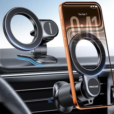 Miracase Handyhalterung Auto für Magsafe Autohalterung - Handy Halterung Auto Magnet mit 20 N55 Magneten, Universale Handyhalter Auto, 360°Drehbar & Stabil, Kompatibel mit MagSafe & alle Smartphones