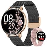 SWGOTA Smartwatch Damen, 1,39" Fitnessuhr mit Telefonfunktion 24H Pulsuhr SpO2 Schlafmonitor Menstruationszyklus 120+ Sportmodi Schrittzähler Kalorien Fitness Tracker IP68 iOS Android Roségold Schwarz