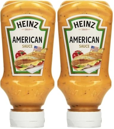Heinz American Burger Sauce, American Style, Kopfsteherflasche, 2er Pack (1 x 220 ml)