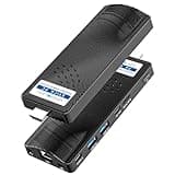 HEIGAOLAPC Mini PC Stick Win 11 Pro,Celeron N4000 4GB RAM 64GB eMMc Mini Computer, Dual WiFi 5.0/BT5.2/Dual 4K@60Hz/USB PD3.0 Business Office Industrial IOT Media Home