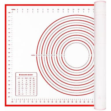 Backmatte Silikon Groß 70x50cm,Teigmatte Silikonmatte Silikon Backmatte für Küche und Backen - Antihaft und Rutschfeste Backunterlage Silikon mit Messmarken