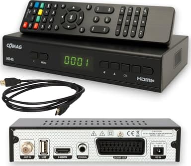 Comag HD45 V6 digital SAT Receiver mit PVR (USB TV Aufnahme & Timeshift) HDTV, SCART, HDMI, Full HD TV Receiver für Satelliten/Satellit - Astra vorinstalliert