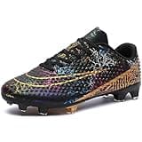 DimaiGlobal Fußballschuhe Herren Spike Microfaser Cleats Professionelle Fussballschuhe Kinder Jugendliche Athletics Trainingsschuhe Outdoor Sportschuhe Fußball Stiefel 41EU Schwarz