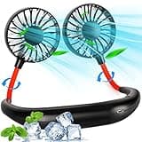 Nackenventilator Hals Ventilator Neck Fan: Tragbarer Halsventilator Leise Portable Akku Ventilator USB Mini - 3 Geschwindigkeiten für Outdoor Sport, Reisen - Sommer Gadgets